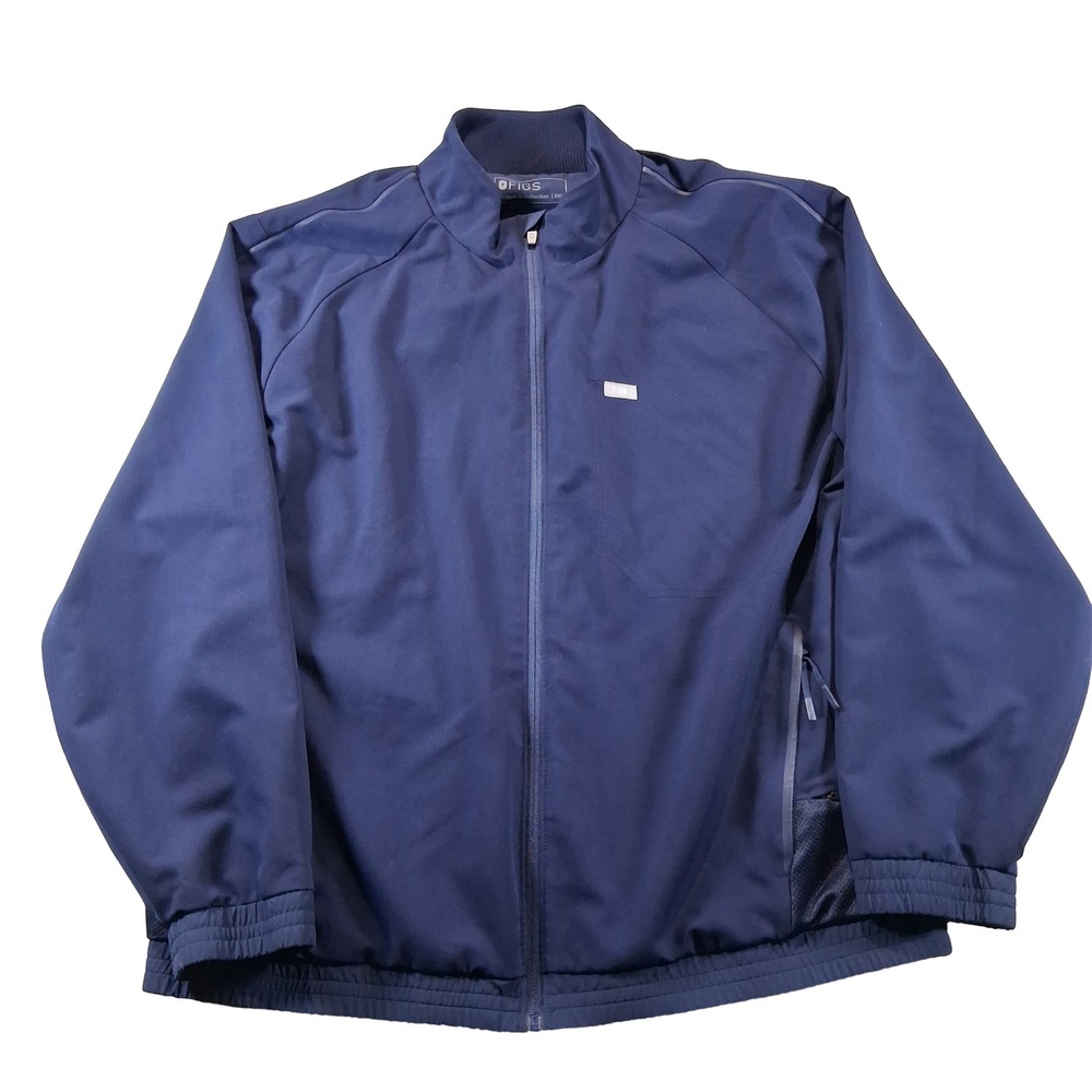 FIGS Scrub Jacket Men XXL Blue Technical Collection Full Zip Vented M20SW1024